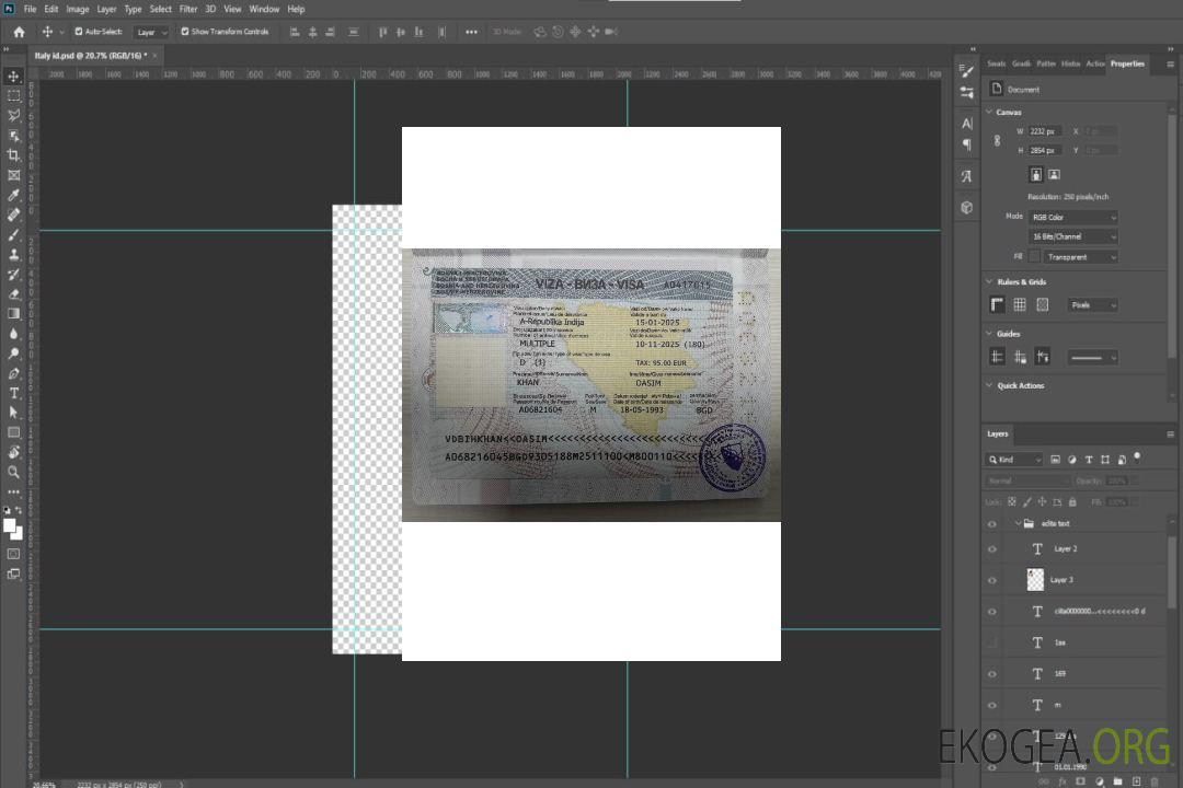 Visa de voyage pour la Bosnie-Herzégovine avec page de passeport template Visa de voyage pour la Bosnie-Herzégovine avec page de passeport template